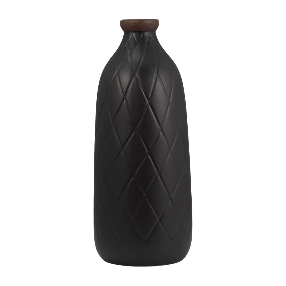 EMMONSFORD BLACK VASE 16 (IN)