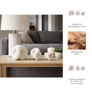 COLEMILL SET OF 3 WHITE DECOR 6 (IN) 11
