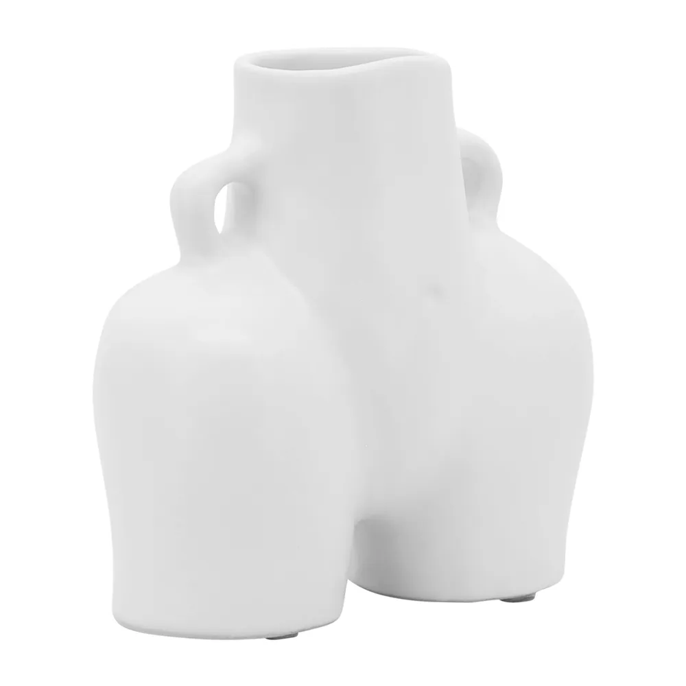 HELENAOAK WHITE VASE 6 (IN)