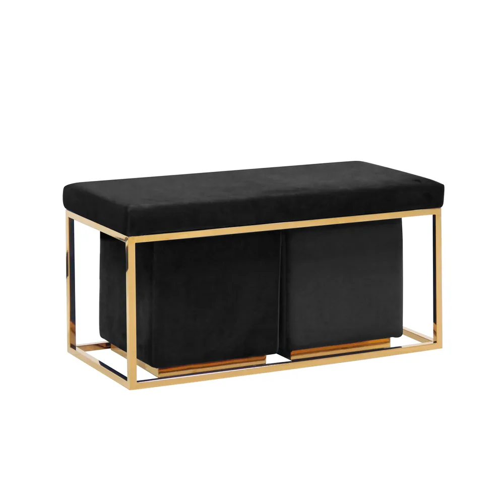 MONROEPARK SET OF 3 BLACK STOOLS 20 (IN)