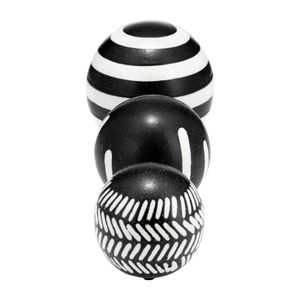 HARDYCROSS SET OF 3 BLACK ORBS 6 (IN) 6