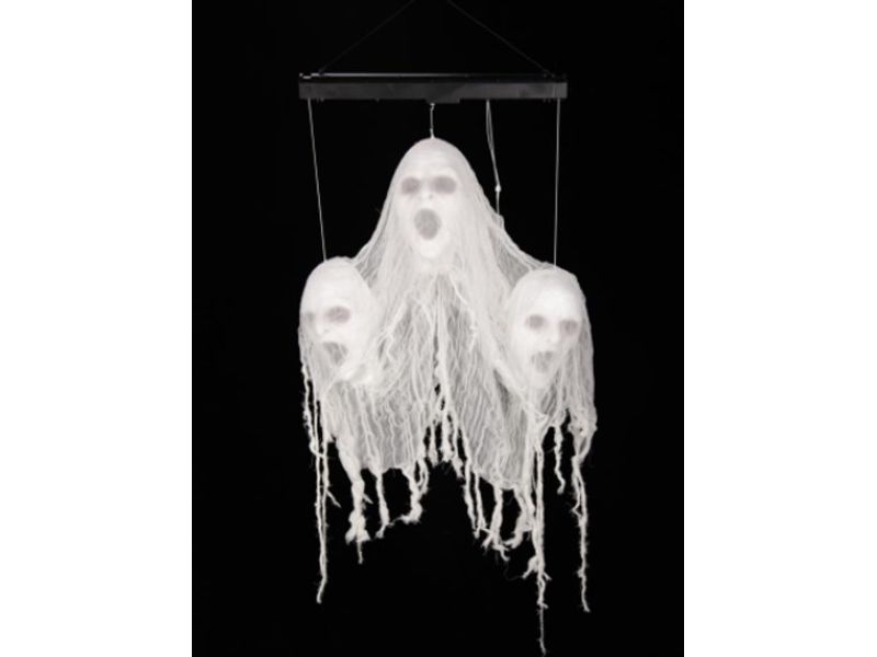 Animated Floating Trio of Ghost Skulls 1