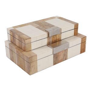 CALEVIEW SET OF 2 BROWN BOXES 3 (IN) 3