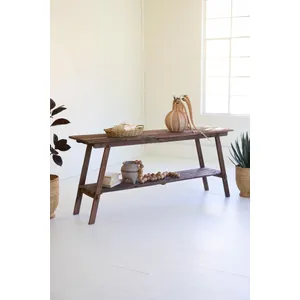 Reclaimed Wood Console with Lower Shelf 1