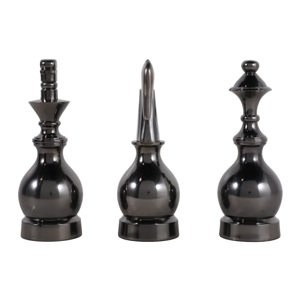 CASTONHOLM SET OF 3 SILVER DECOR 9 (IN)