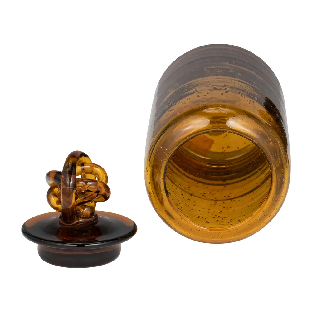 DIXONWELL ORANGE GLASS VASE 12 (IN)