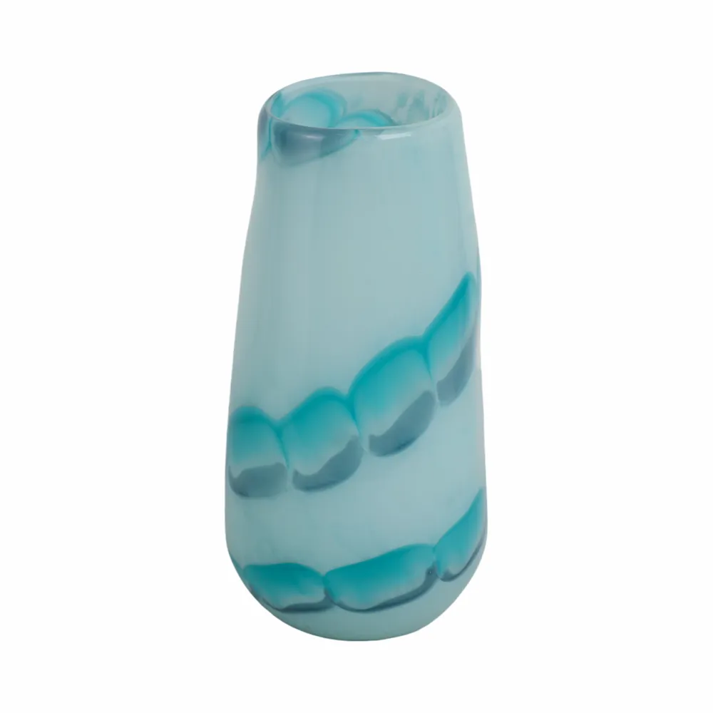 HELENARIDGE BLUE GLASS VASE 12 (IN)