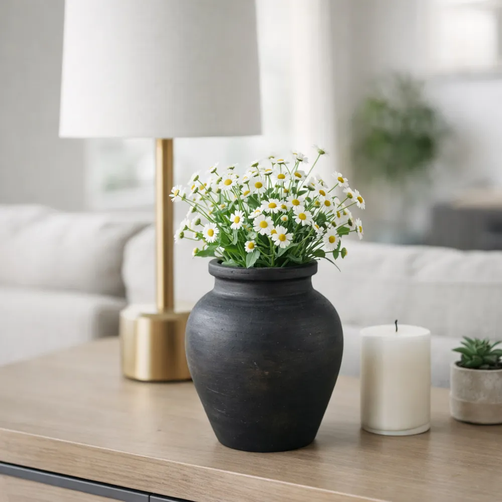 HAWLEYWORTH BLACK VASE 7 (IN)