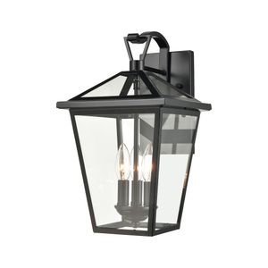 Main Street 16'' High 3-Light Outdoor Sconce - Black 1