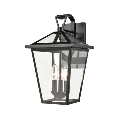 Main Street 16″ High 3-Light Outdoor Sconce - Black