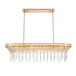 Fantania 36'' Wide 4-Light Linear Chandelier - Champagne Gold 1