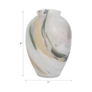 CHATHAMCREST IVORY GLASS VASE 9 (IN) 9