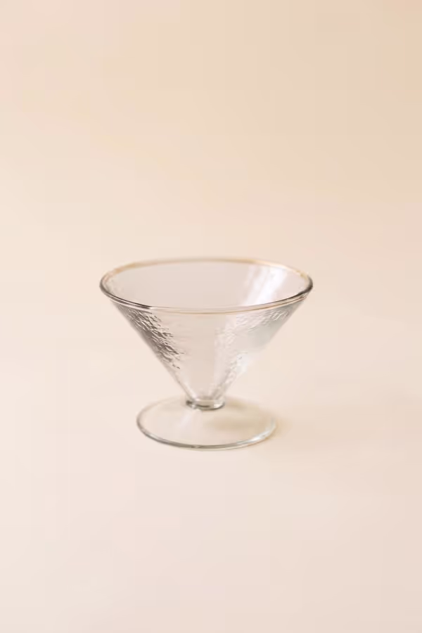 Hammered Glass Martini Glass