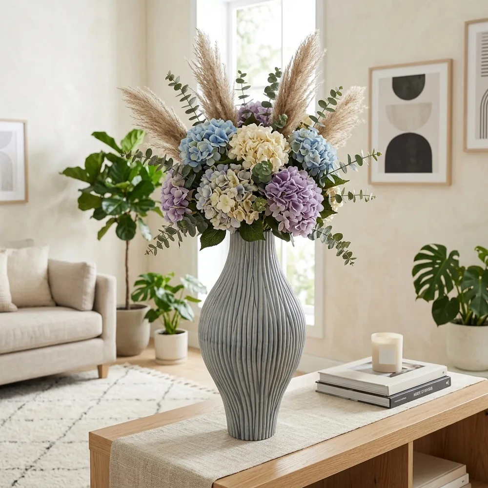 HANNAHROSE GRAY VASE 20 (IN)
