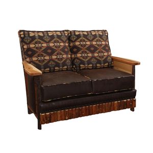 Hickory Log  Shenandoah Loveseat - Customer Fabric - Seat:  Fabric TBD;   Backrest:  Fabric TBD 3