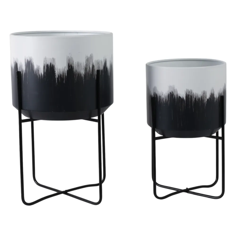 NICOLEHAM SET OF 2 WHITE PLANTER 23 (IN)