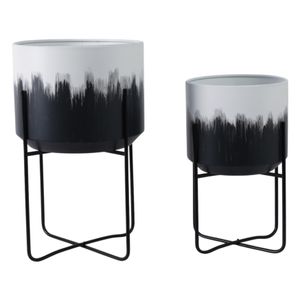 NICOLEHAM SET OF 2 WHITE PLANTER 23 (IN) 1