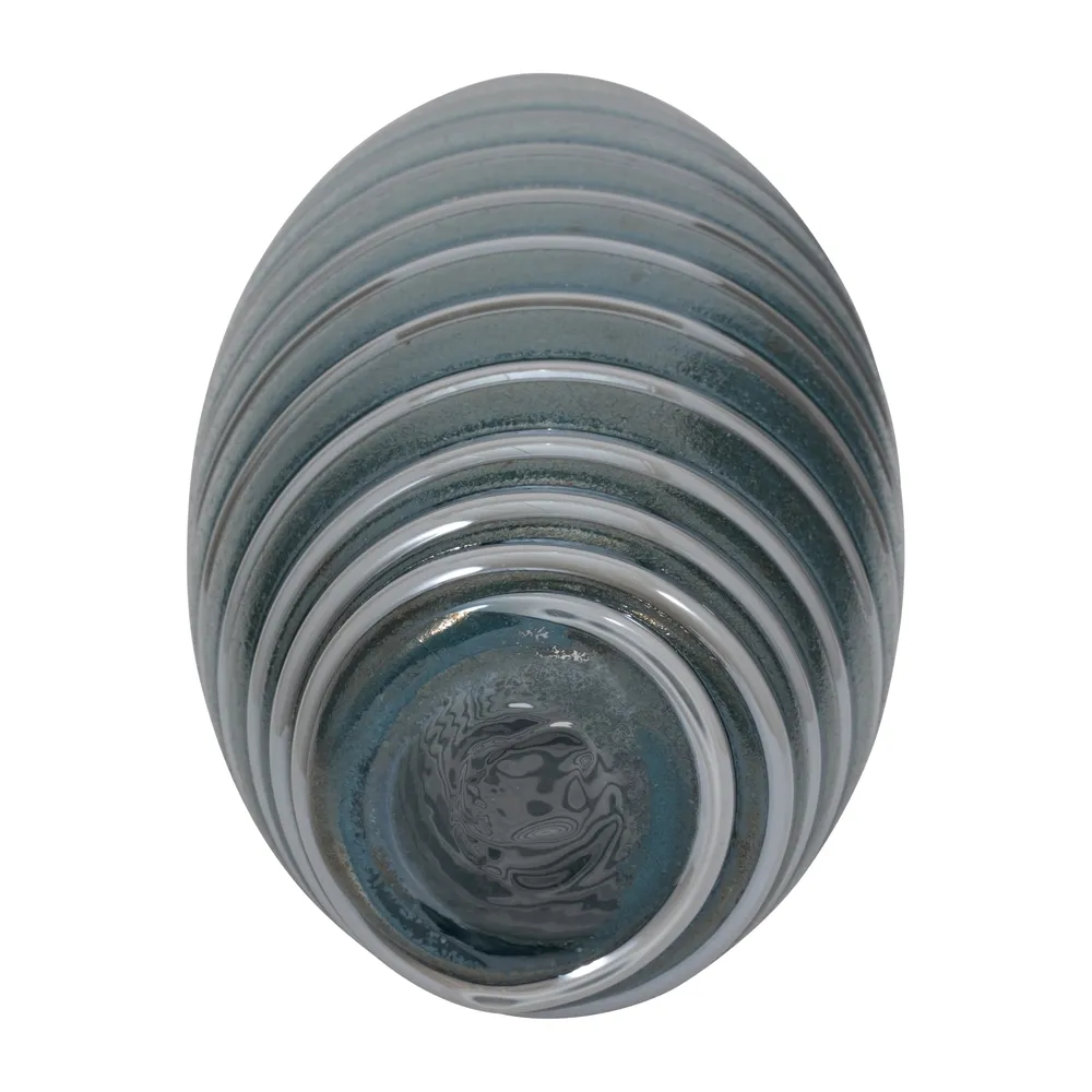 DENVERRIDGE BLUE GLASS VASE 15 (IN)