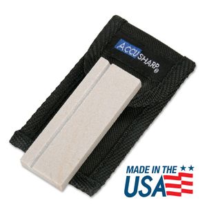 AccuSharp - Natural Arkansas 3" Stone w/pouch 1