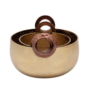ORIONBURN SET OF 2 GOLD BOWLS 9 (IN) 4