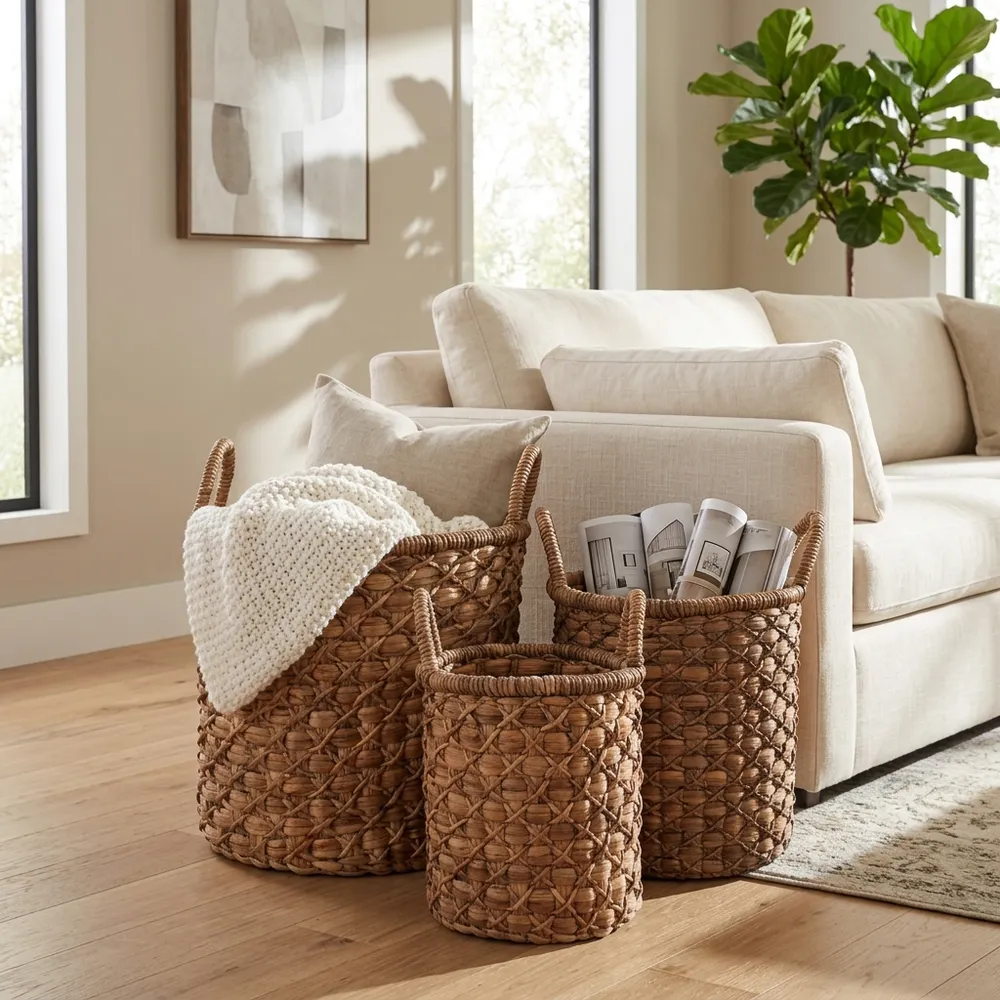 WYLERHOLM SET OF 3 BROWN STORAGE 21 (IN)