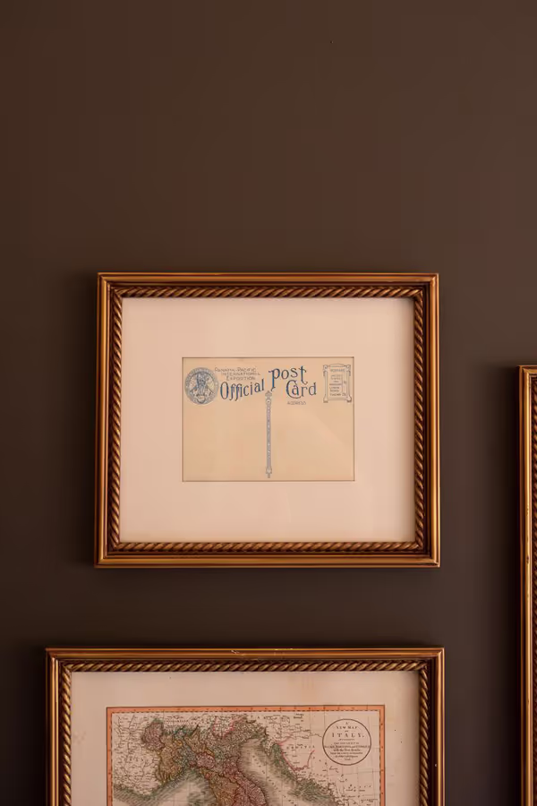 Set of 5 Mixed Framed European Gallery Wall Prints under Glass