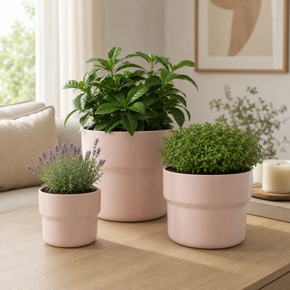 CORWINPORT SET OF 3 PINK PLANTER 9 (IN)