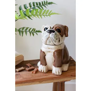Ceramic Bulldog Canister 1