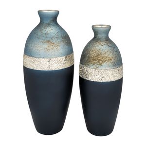 EMMONSWORTH BLUE GLASS VASE 18 (IN) 7
