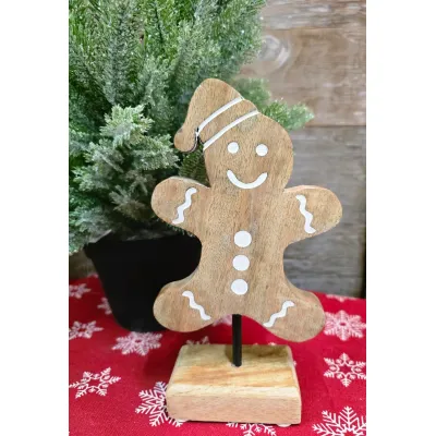 Gingerbread Standing on Stick 8x4.5in