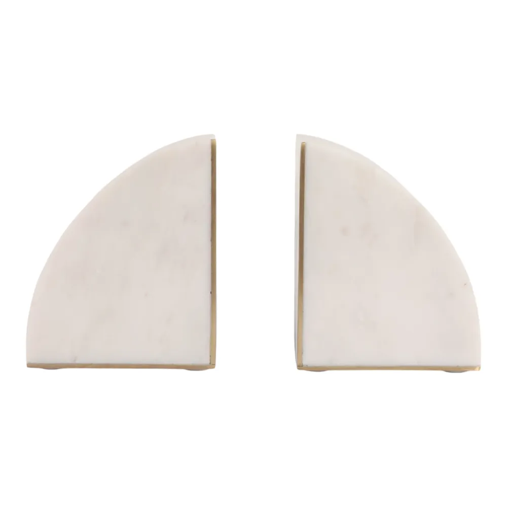 COREYFIELD SET OF 2 WHITE BOOKENDS 5 (IN)