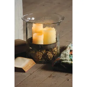 Giant Glass Candle Cylinder with Rustic Insert 2