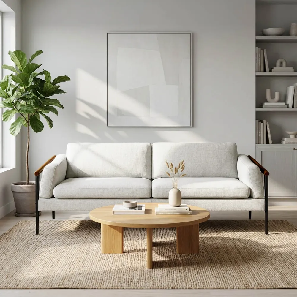 BURTONSHAW GRAY SOFA 34 (IN)