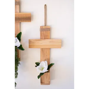 Recycled Pine Cross Wall Planter 2