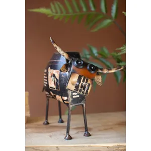 Set of 2 Recycled Iron Steers 3