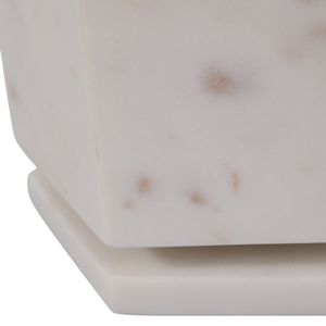 7" MARBLE SWIVEL PENCIL CUP, WHITE 7