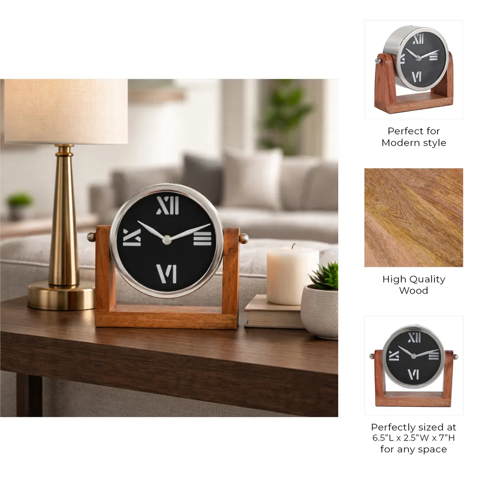 CELIAROSE BLACK CLOCK 7 (IN)