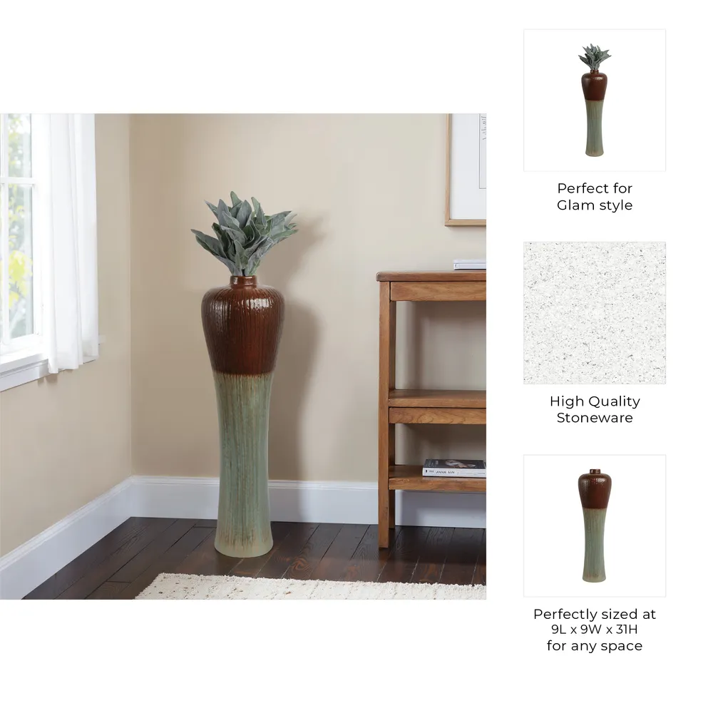 GAVINLAKE BROWN VASE 31 (IN)
