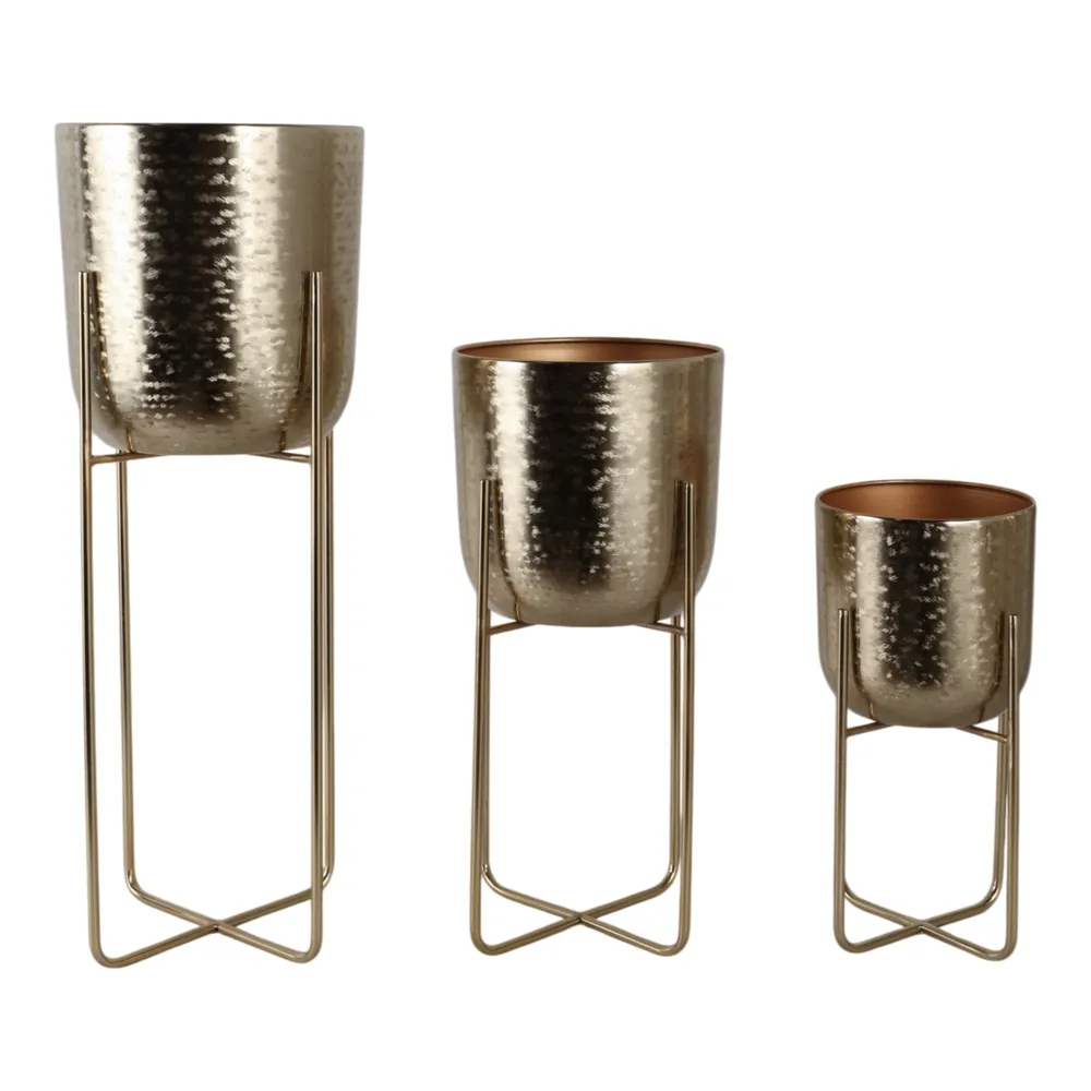SKYECROSS SET OF 3 GOLD PLANTER 27 (IN)