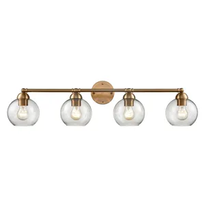 Astoria 35'' Wide 4-Light Vanity Light - Satin Gold 1