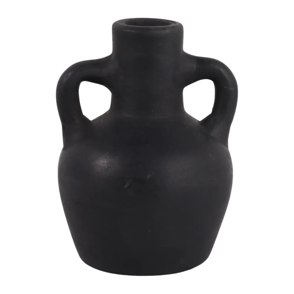 FARLEYBEACH BLACK VASE 6 (IN)