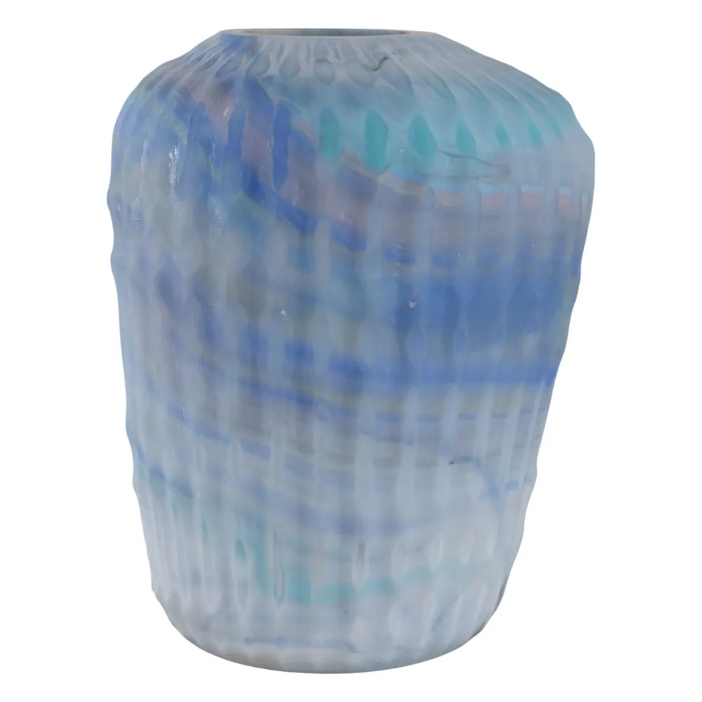 KIRBYWAY BLUE GLASS VASE 14 (IN)