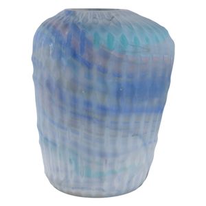 KIRBYWAY BLUE GLASS VASE 14 (IN) 6