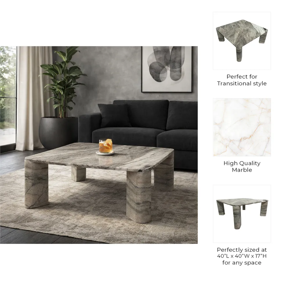 HEDLEYWORTH GRAY COFFEE TABLE 17 (IN)