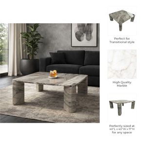 HEDLEYWORTH GRAY COFFEE TABLE 17 (IN) 8