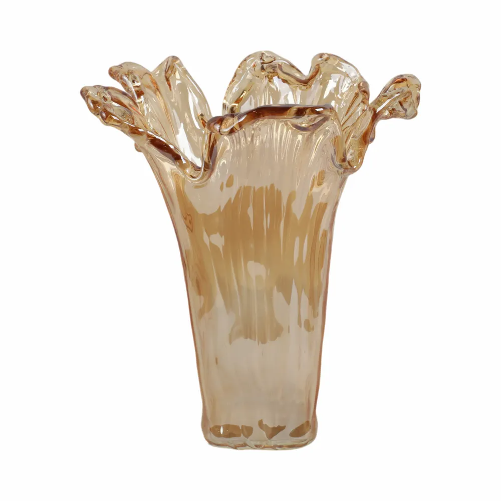 CLAYMORE BROWN GLASS VASE 15 (IN)