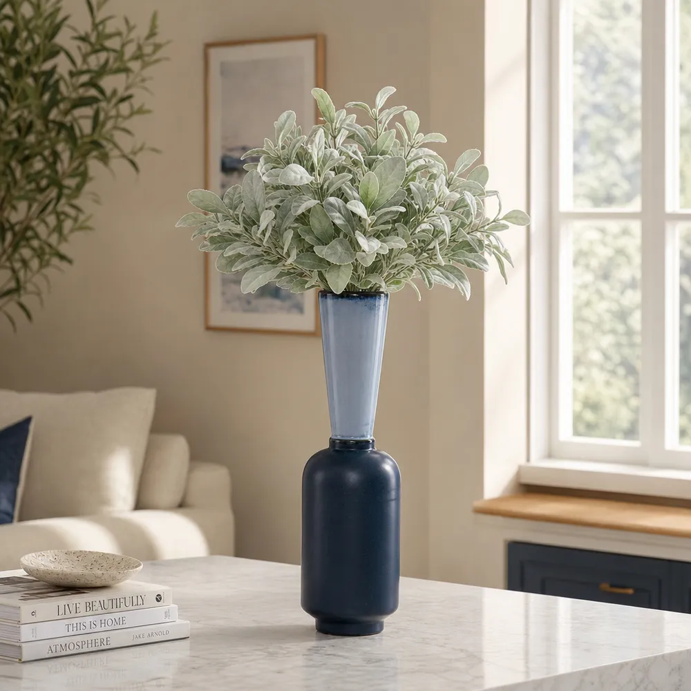 BRAXTONCLIFF BLUE VASE 17 (IN)
