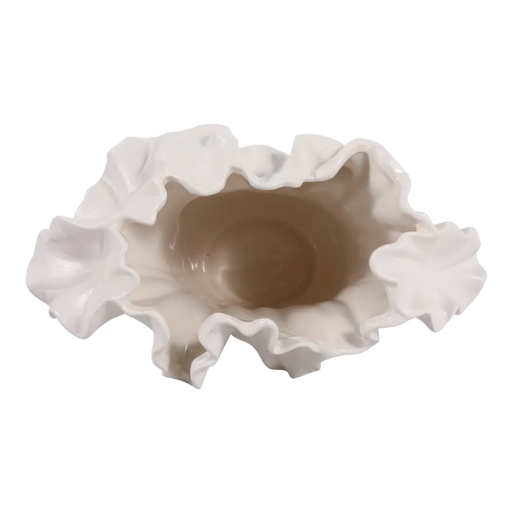 ALDERPORT WHITE VASE 8 (IN)
