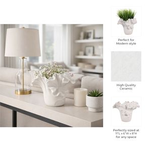 ALDERPORT WHITE VASE 8 (IN) 11