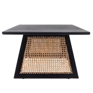 WOOD 28" CANE COFFEE TABLE KD 1